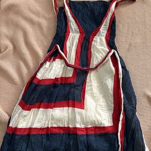 Betsey Johnson Navy and Red Geometric Dress